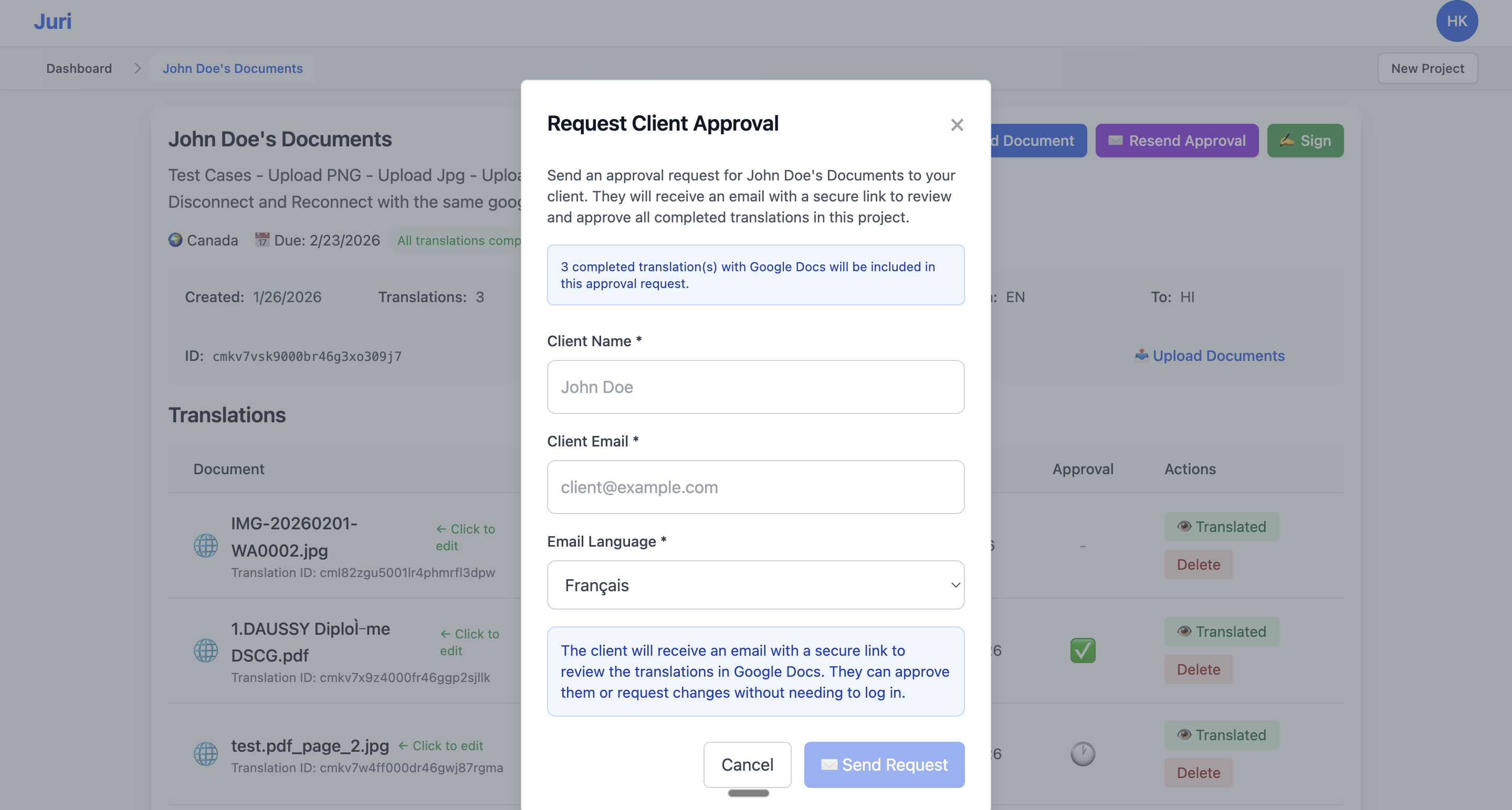 Legal translation editor and document approval workflows 1